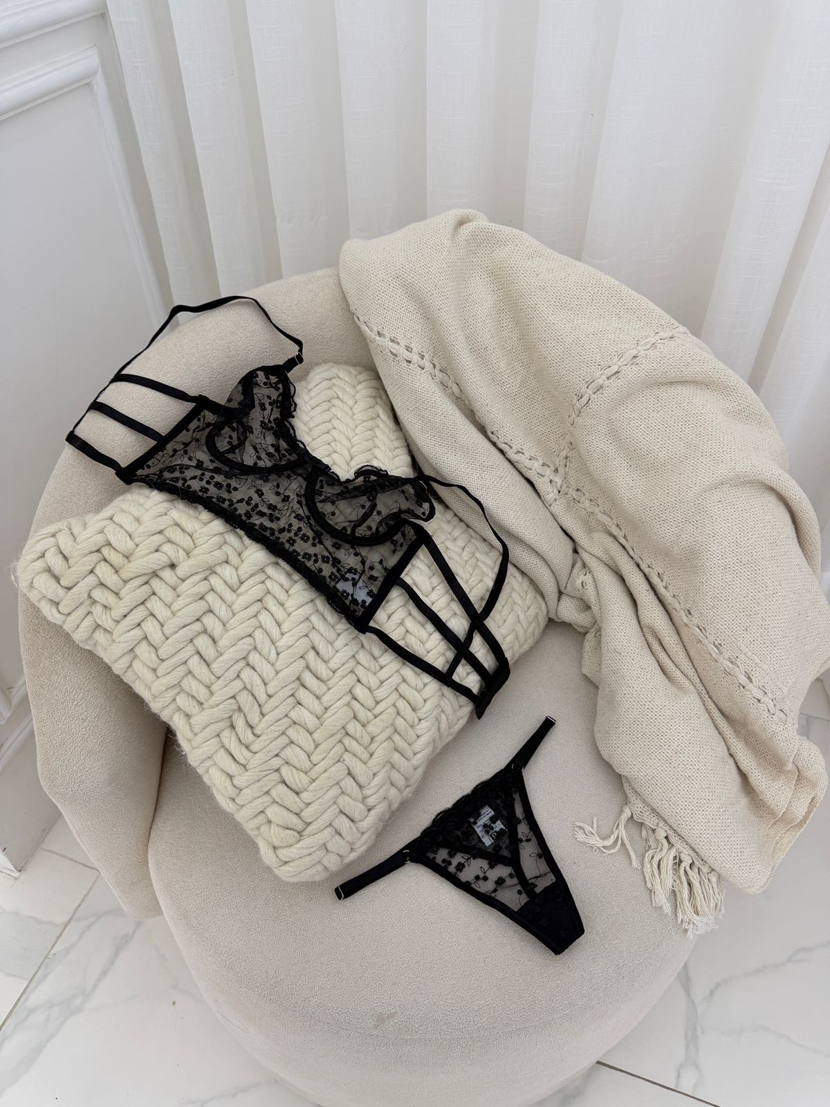Conjunto tule borbado - tamanho G
