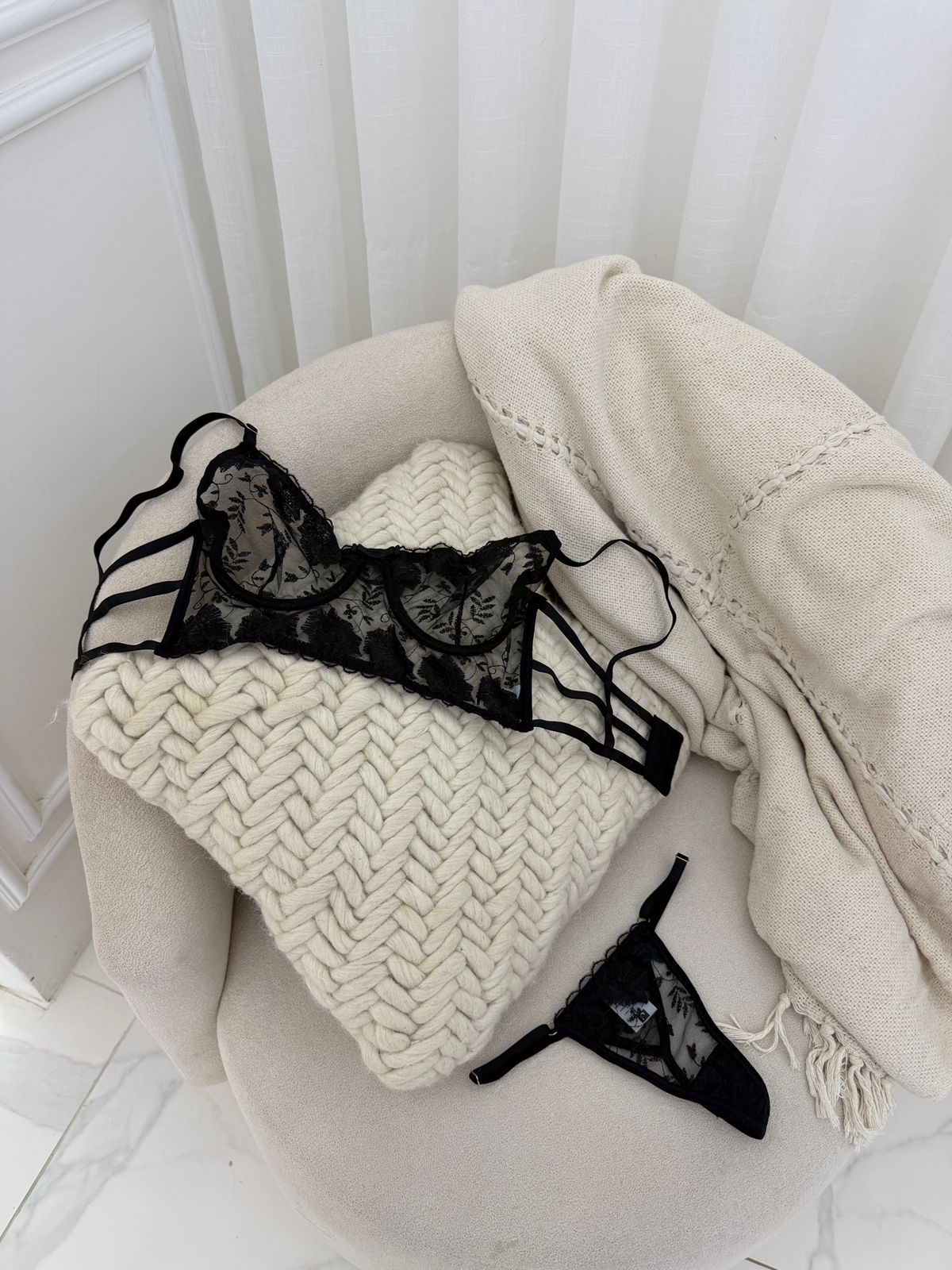 Conjunto tule borbado - tamanho G