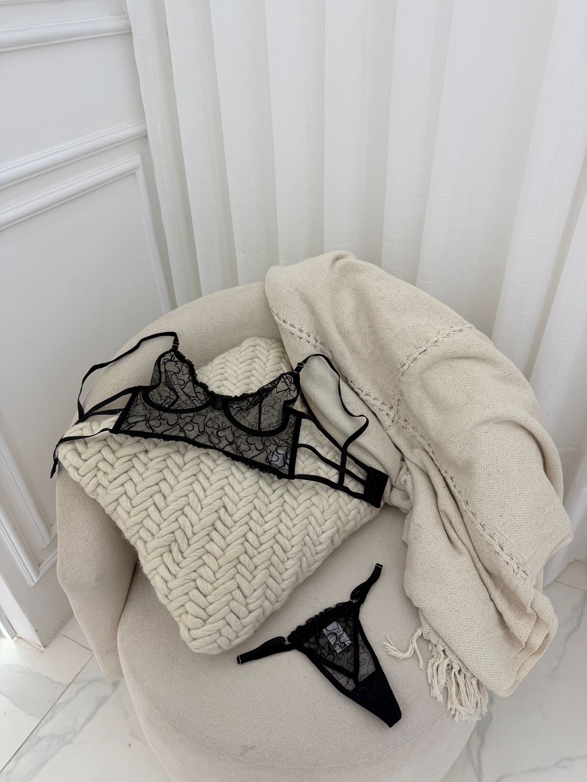 Conjunto tule borbado - tamanho M