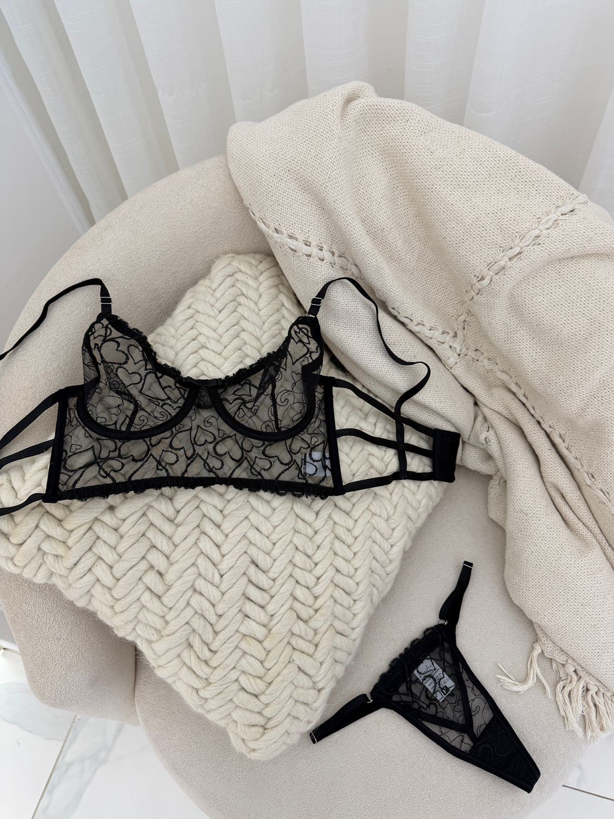 Conjunto tule borbado - tamanho M