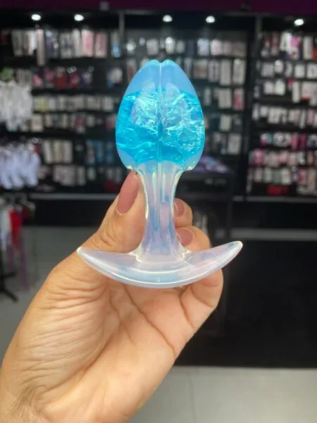 Plug Anal P Broto Esfera Vidro 8,8 x 6,5cm