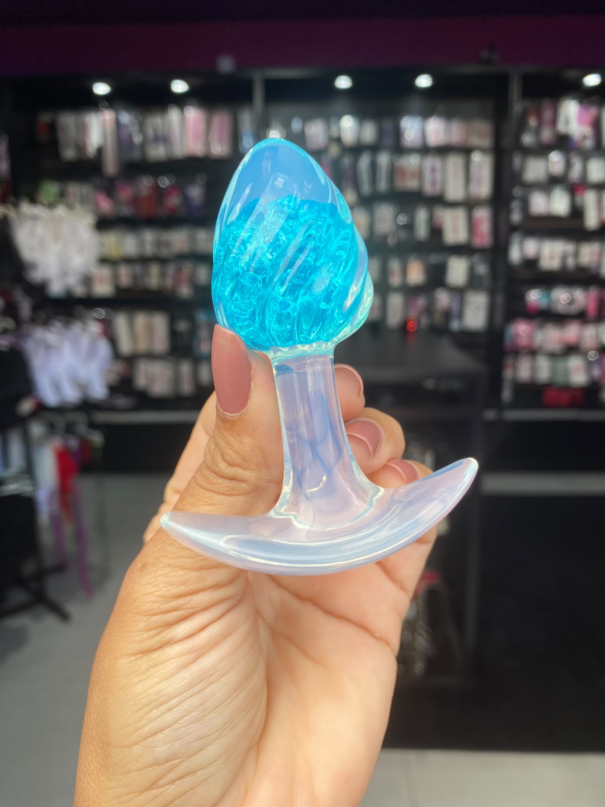 Plug Anal P Twister Esfera Vidro 8,7 x 6,5cm (PL150P) — comprar com embalagem discreta na iFody