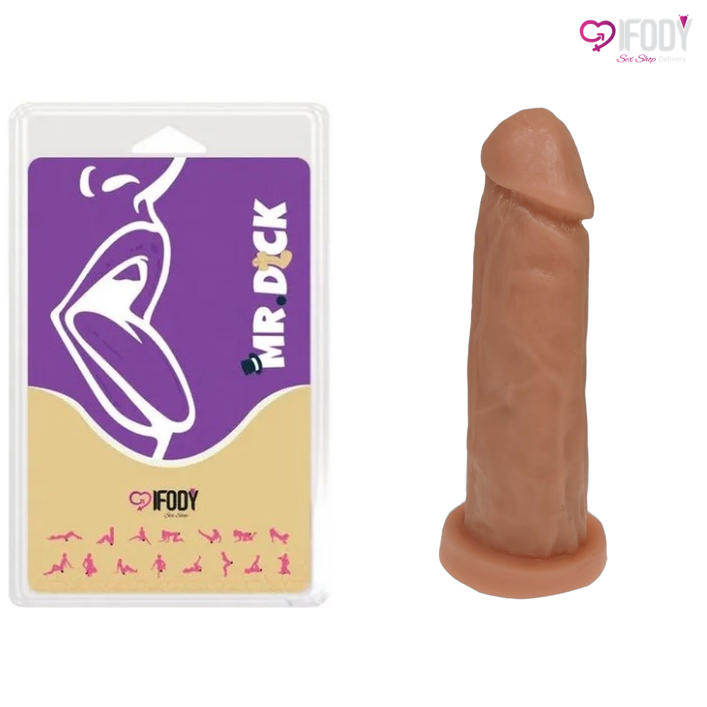 Pênis de Borracha 17x4,5cm - Maciça - Mr. Dick — foto 1