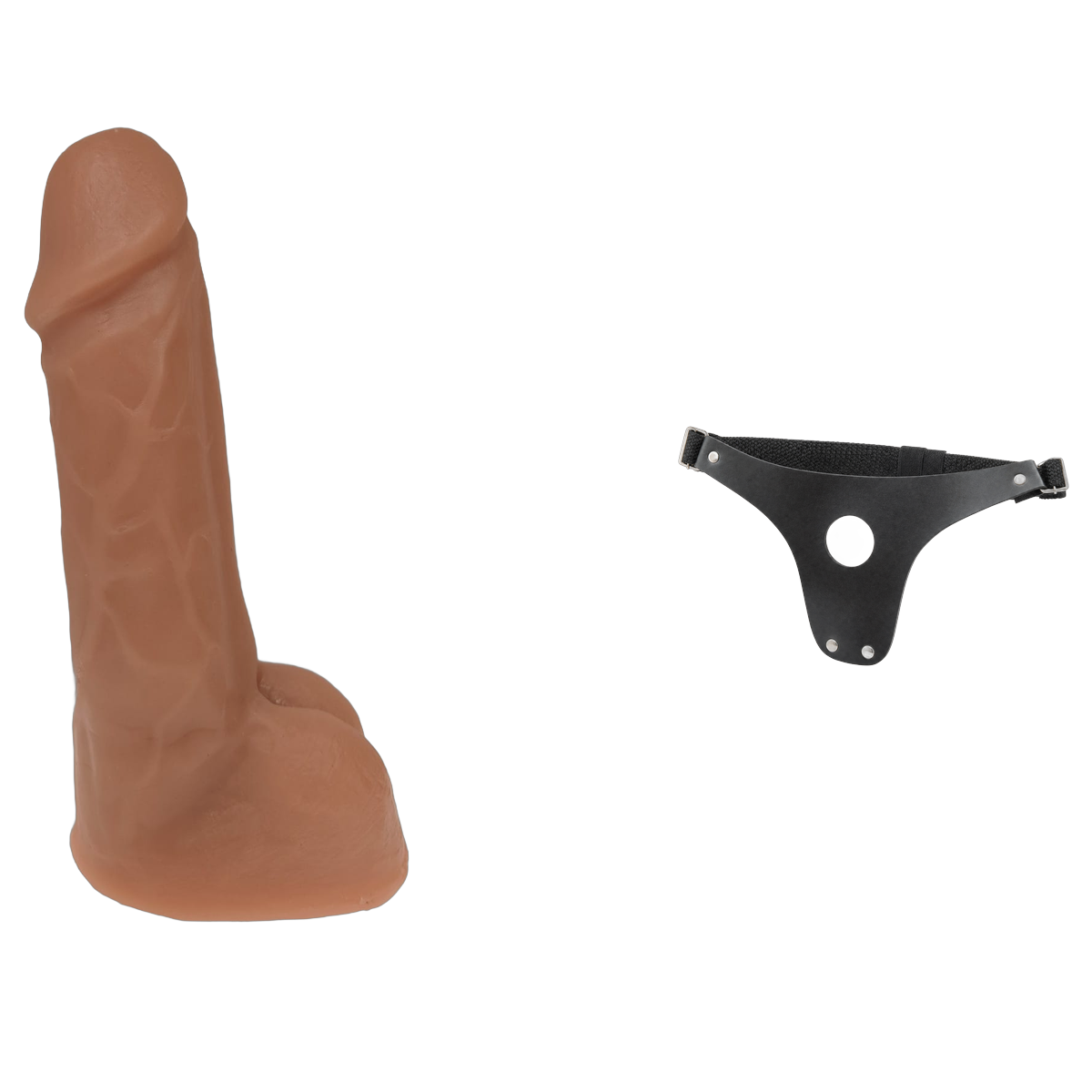 Pênis de Borracha 16x4cm - Maciça com Cinta - Mr. Dick — foto 2