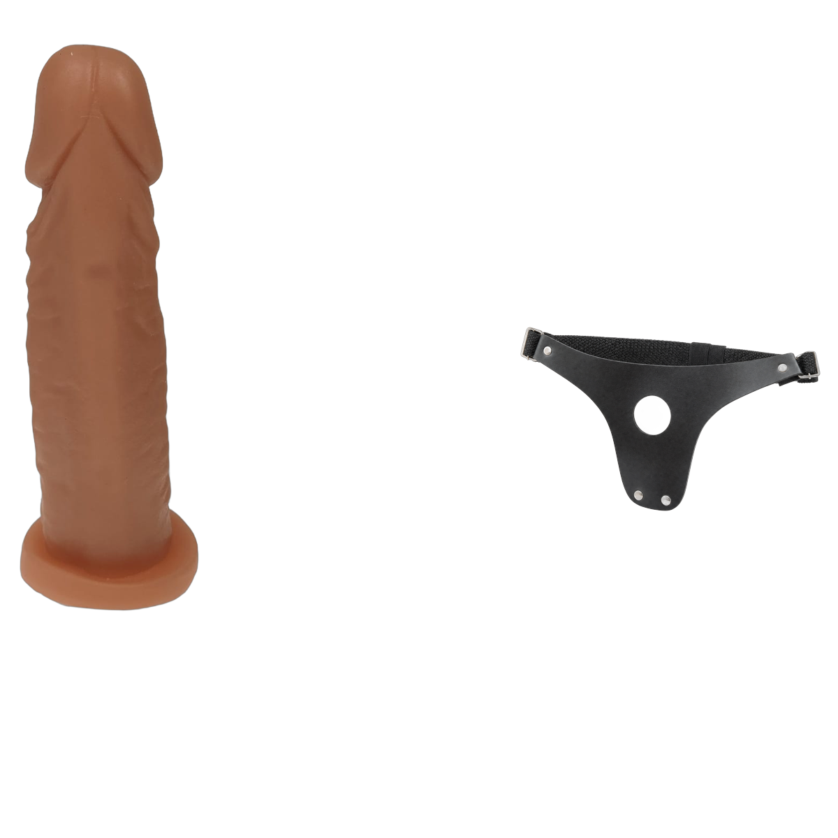 Pênis de Borracha 14,5x4cm - Maciça com Cinta - Mr. Dick — foto 2