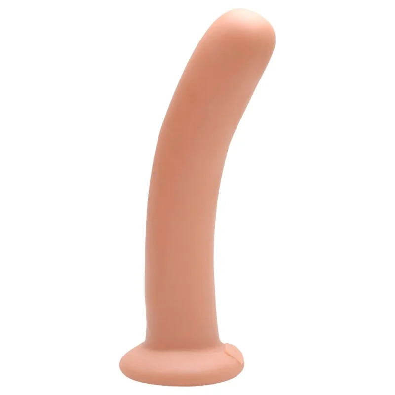 Dildo Ponto G Borracha Maciço 16 X 4Cm (KT149) bege