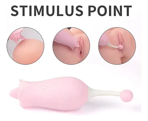 Vibrador Dora com Língua e Formato de Rosa (3801) recarregavel