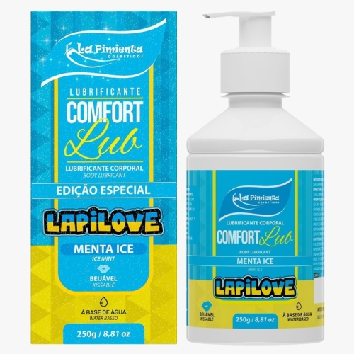 Lubrificante Tamanho Econômico Confort-Lub Bubbalove menta ice 250g