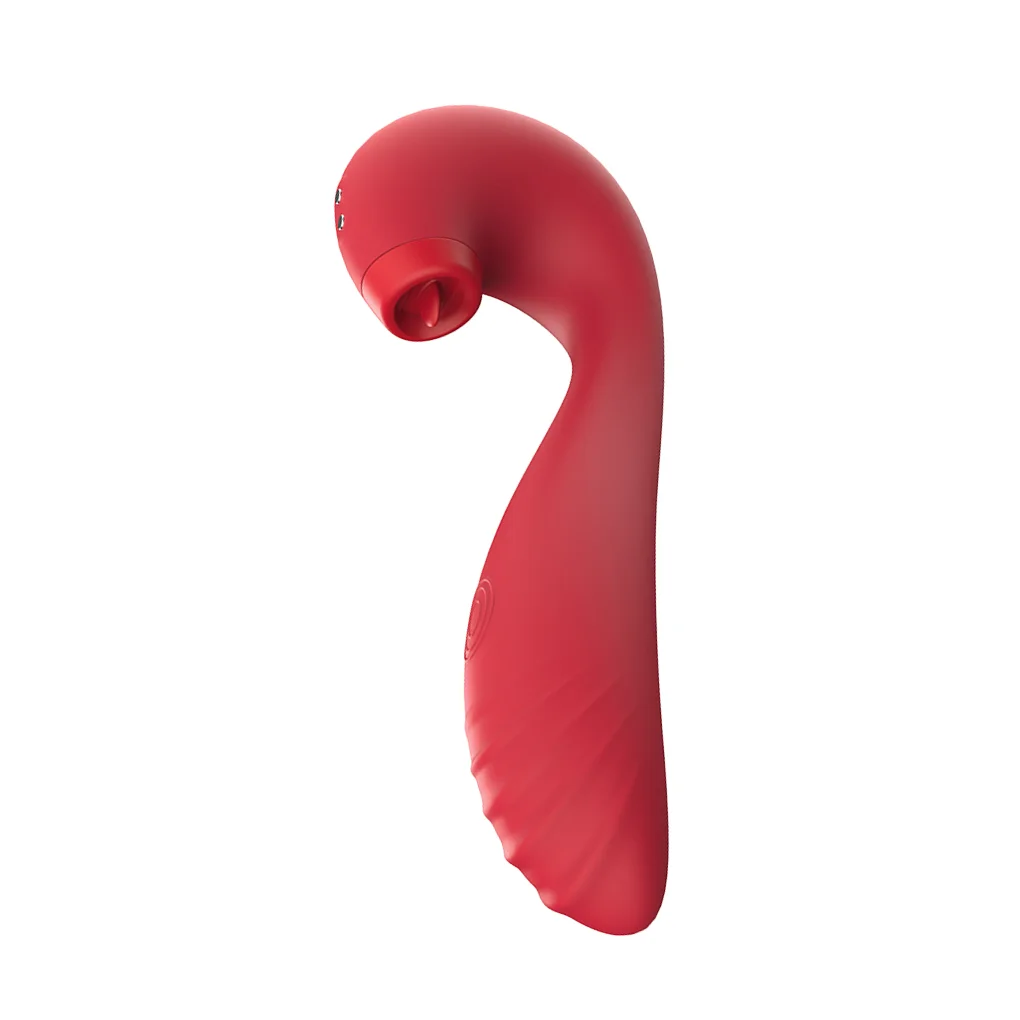 Vibrador Penetrável com Pulsador e Língua (DB010) recarregável — foto 1
