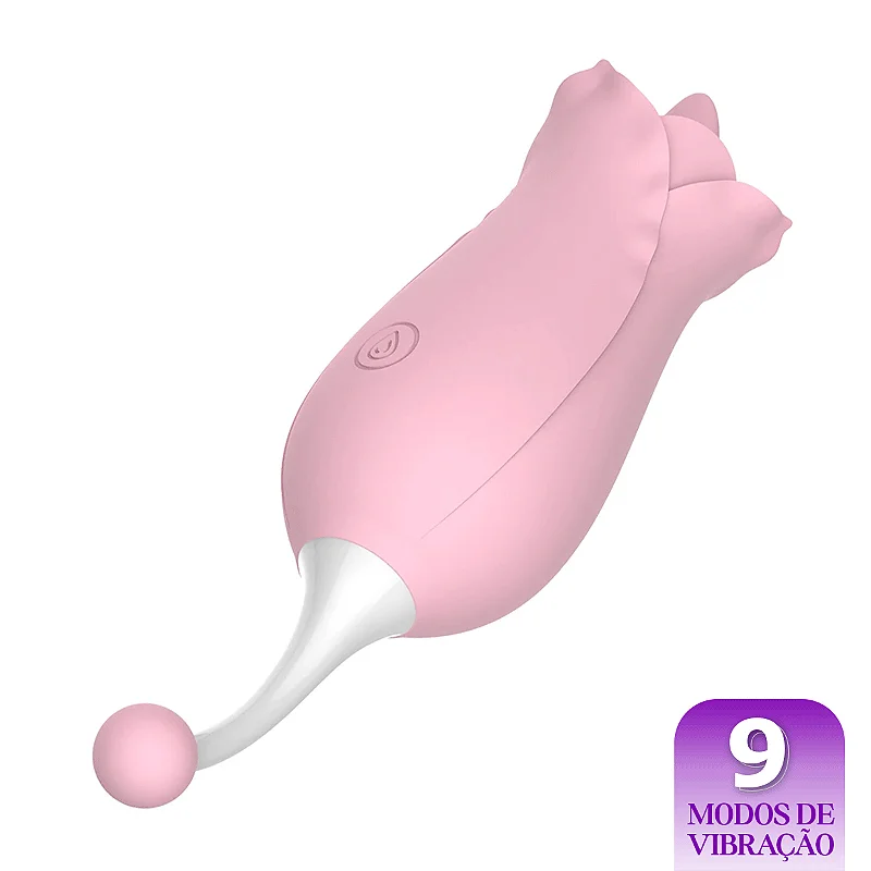 Vibrador Dora com Língua e Formato de Rosa (3801) recarregavel — foto 6