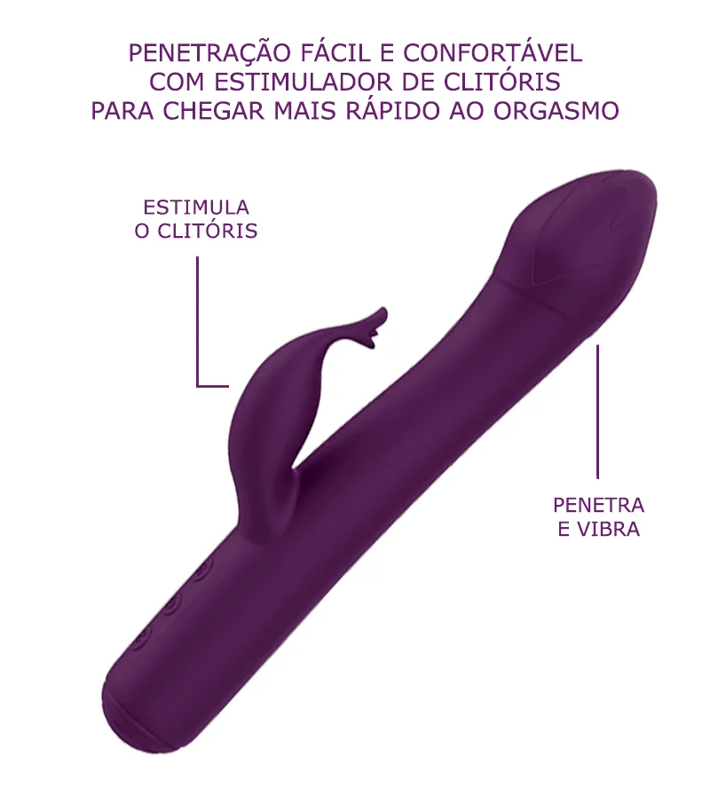 Vibrador com Estimulador de Clitóris (G601) recarregável — foto 2