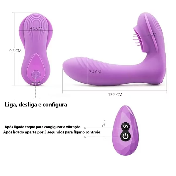 Vibrador Ponto G Texturizado com Controle (1946) recarregável — foto 2