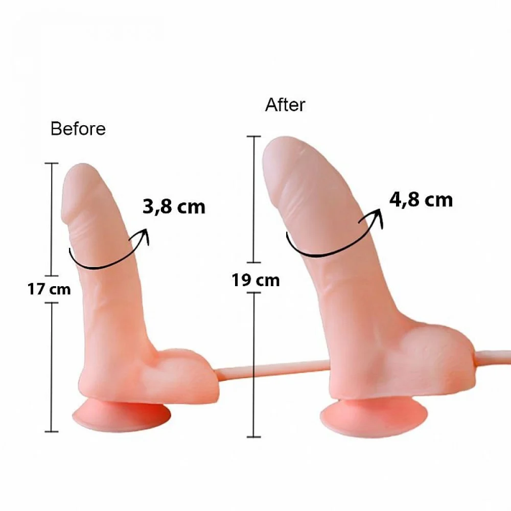 Pênis Silicone Inflável Pump Play 17x3,8cm — foto 2