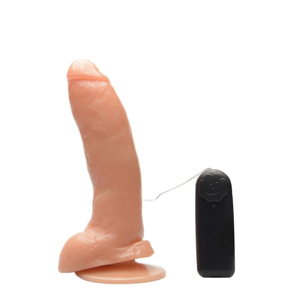 Protese com Escroto e Ventosa Vibro 18,5 x 4cm (JPCVBGC) pilha — foto 1