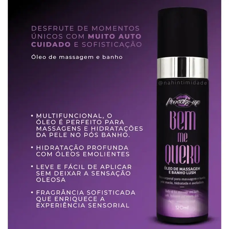 BEM ME QUERO ÓLEO DE MASSAGEM E BANHO LUSH 120ML — foto 1