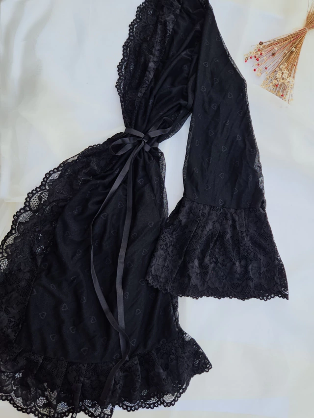 Robe renda preto — foto 3