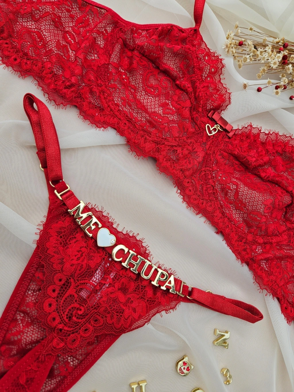 Conjunto (G) com aro e renda personalizavel (letras não inclusas) — foto 2
