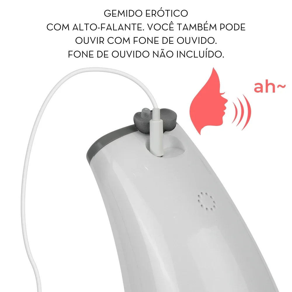 Super masturbador masculino vibração, sucção +sons de gemidos (6454) recarregável — foto 4