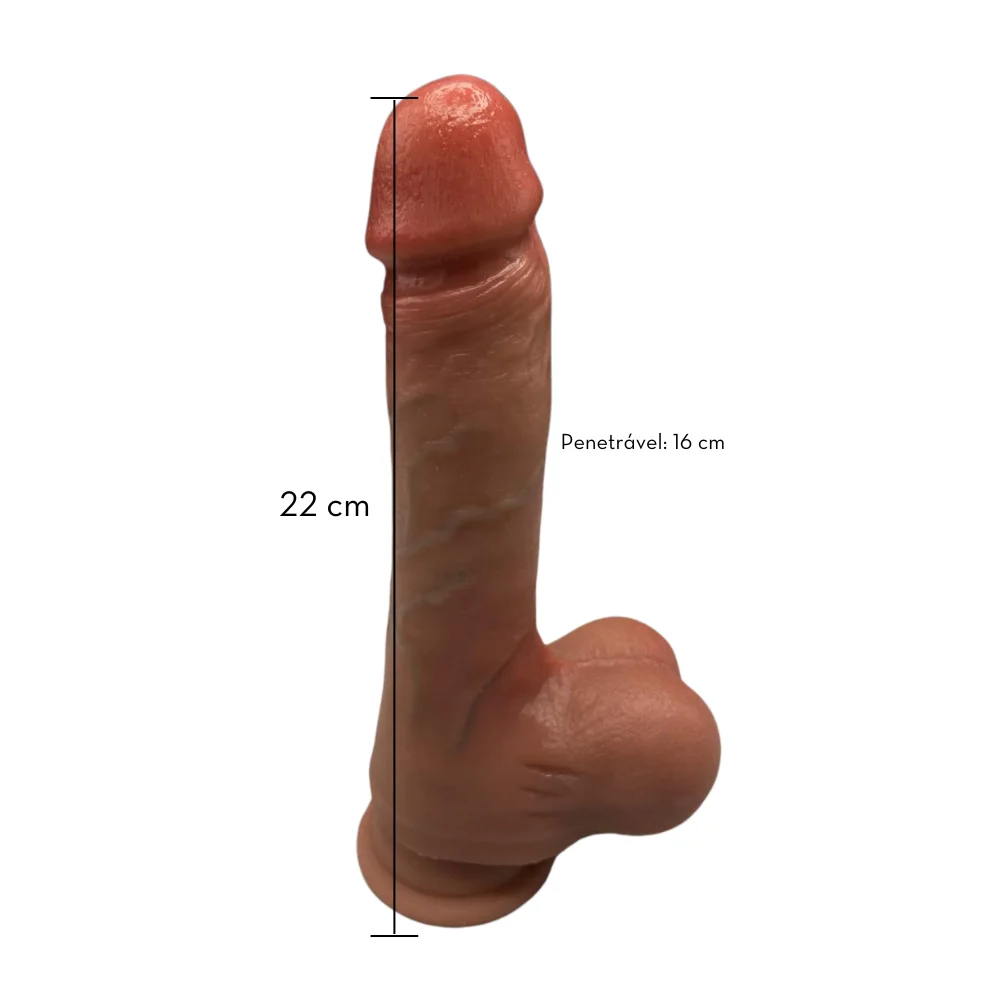 Pênis realístico vai e vem com aquecimento e controle remoto 16cm (3080) recarregável — foto 3