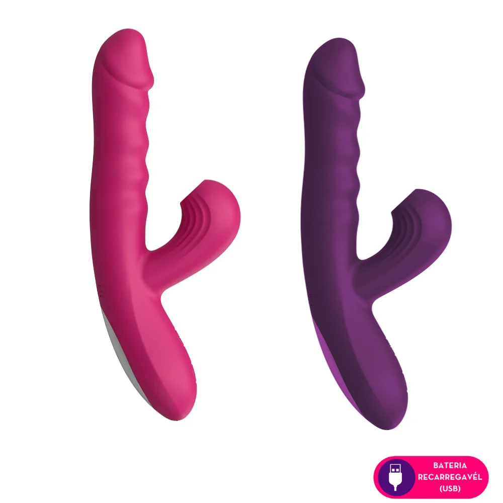 Vibrador vai e vem e estimulador clitoriano com Tecnologia de Vibroar (5217) recarregável — foto 1