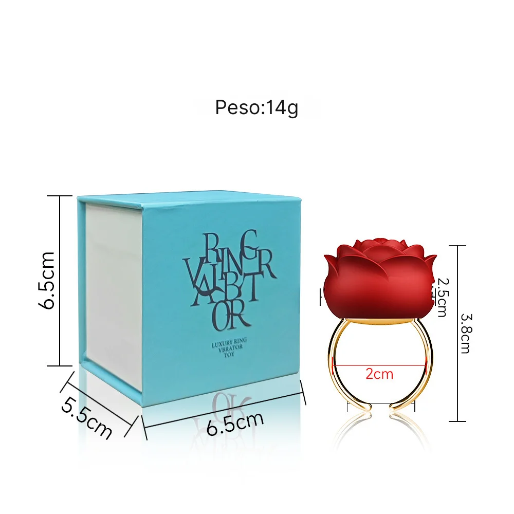 Mini vibrador anel em formato de rosa (2358) recarregavel — foto 4