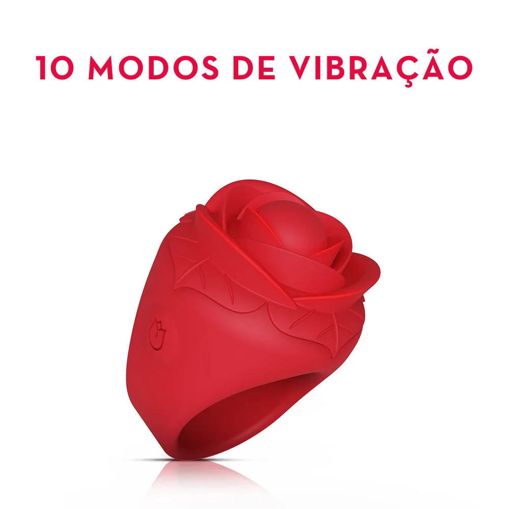 Mini vibrador anel em formato de rosa (2359) — foto 4