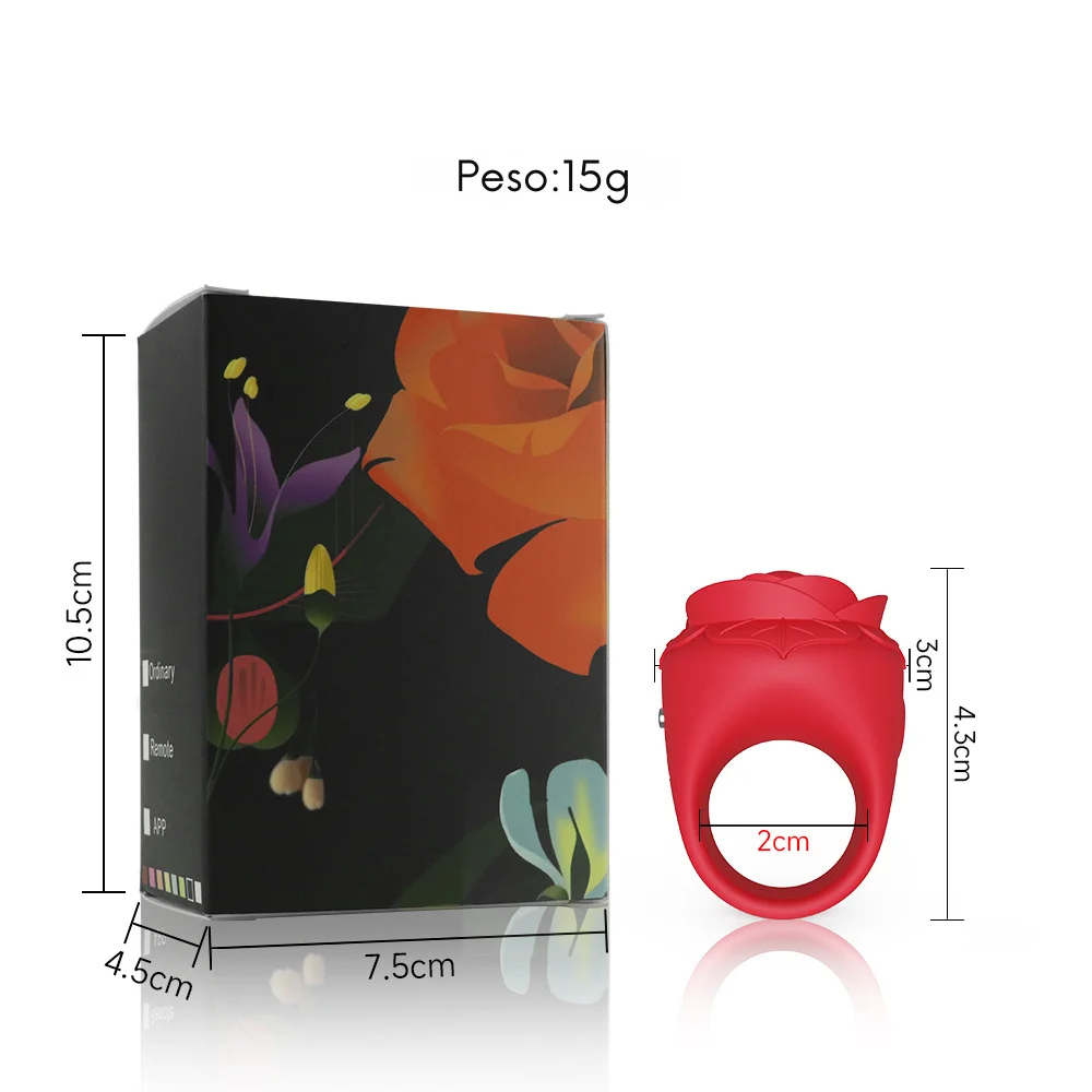 Mini vibrador anel em formato de rosa (2359) — foto 6