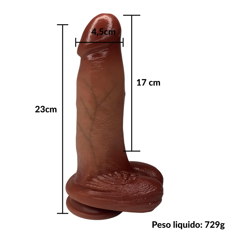 Prótese peniana vai e vem com aquecimento e controle remoto 17cm (3621) recarregável — foto 2