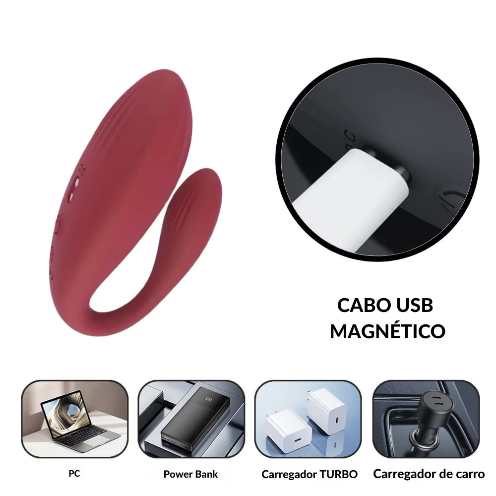 Vibrador de casal por aplicativo MLPP3308) recarregável — foto 5
