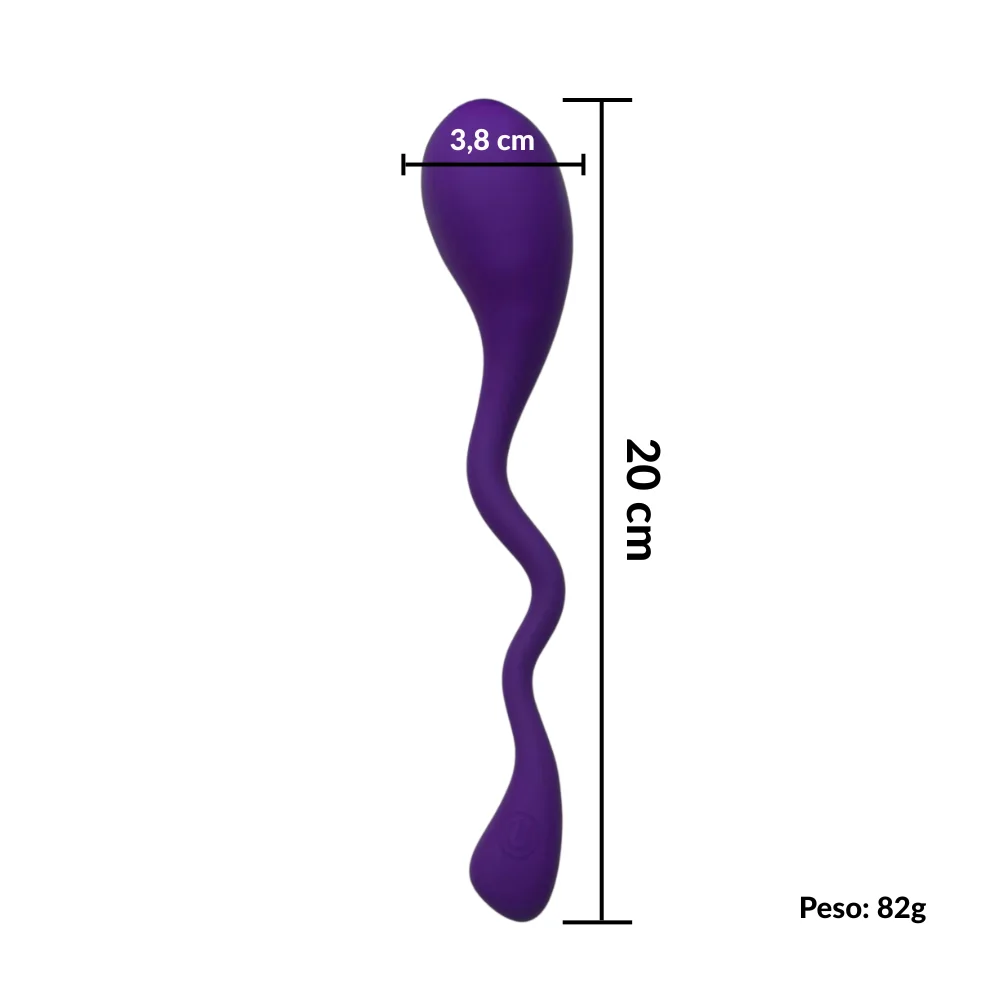 Vibrador de casal em silicone liquido por aplicativo (2033L) — foto 4