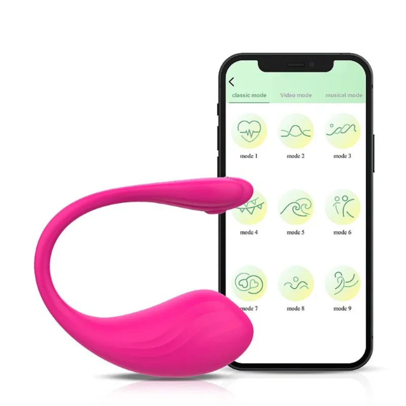 Vibrador de casal em silicone liquido por aplicativo (2038)