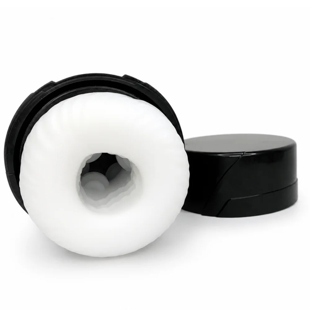Masturbador masculino lanterna sucção, vibração + rotação 360º (6445) recarregável — foto 2
