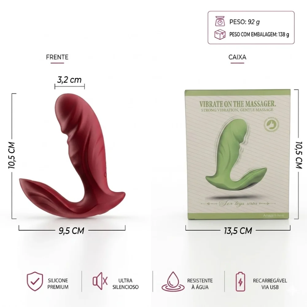 Vibrador com estimulador clitoriano por aplicativo (3362) — foto 9