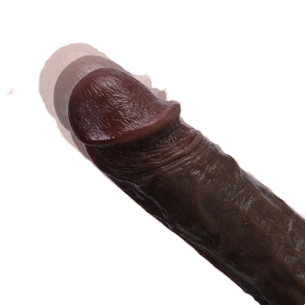 Pênis Realístico vai e vem com aquecimento e controle remoto 17cm (3052) preto — foto 5