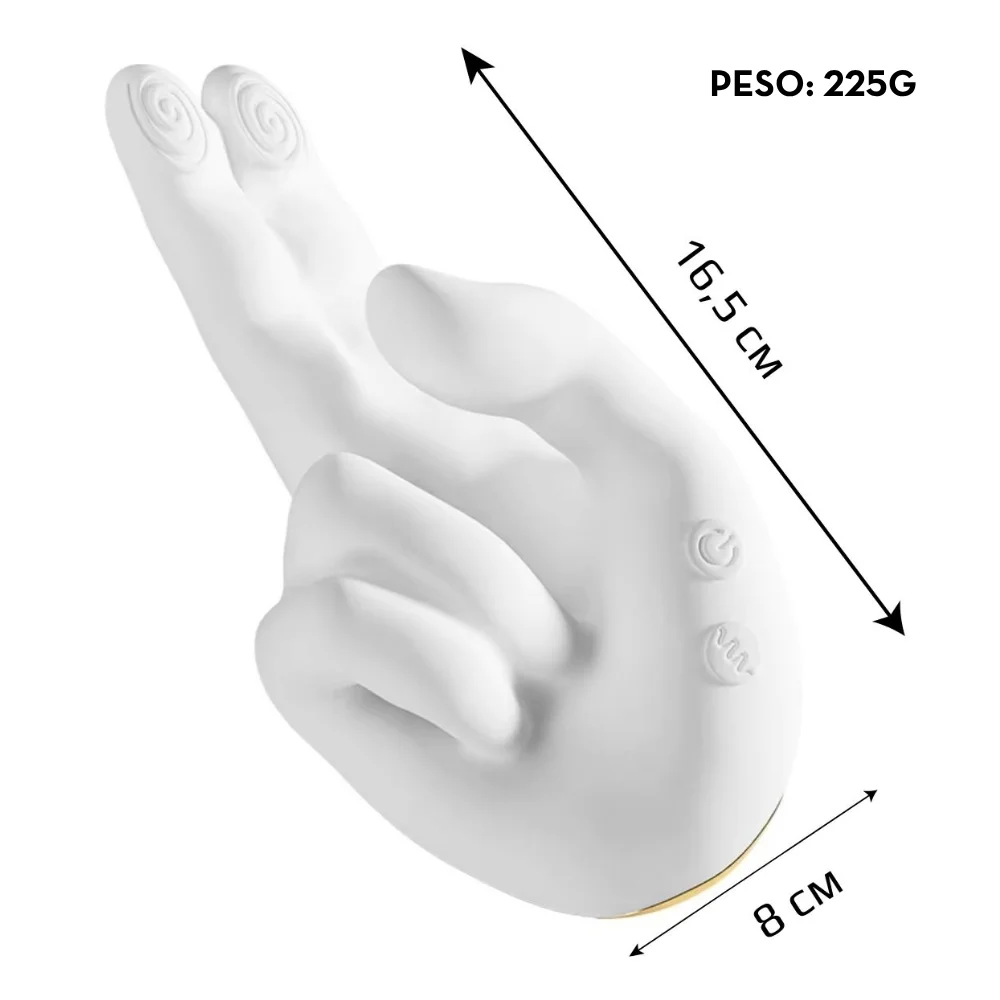 Vibrador premium em formato de mão com vai e vem e aquecimento (8275) recarregável — foto 12
