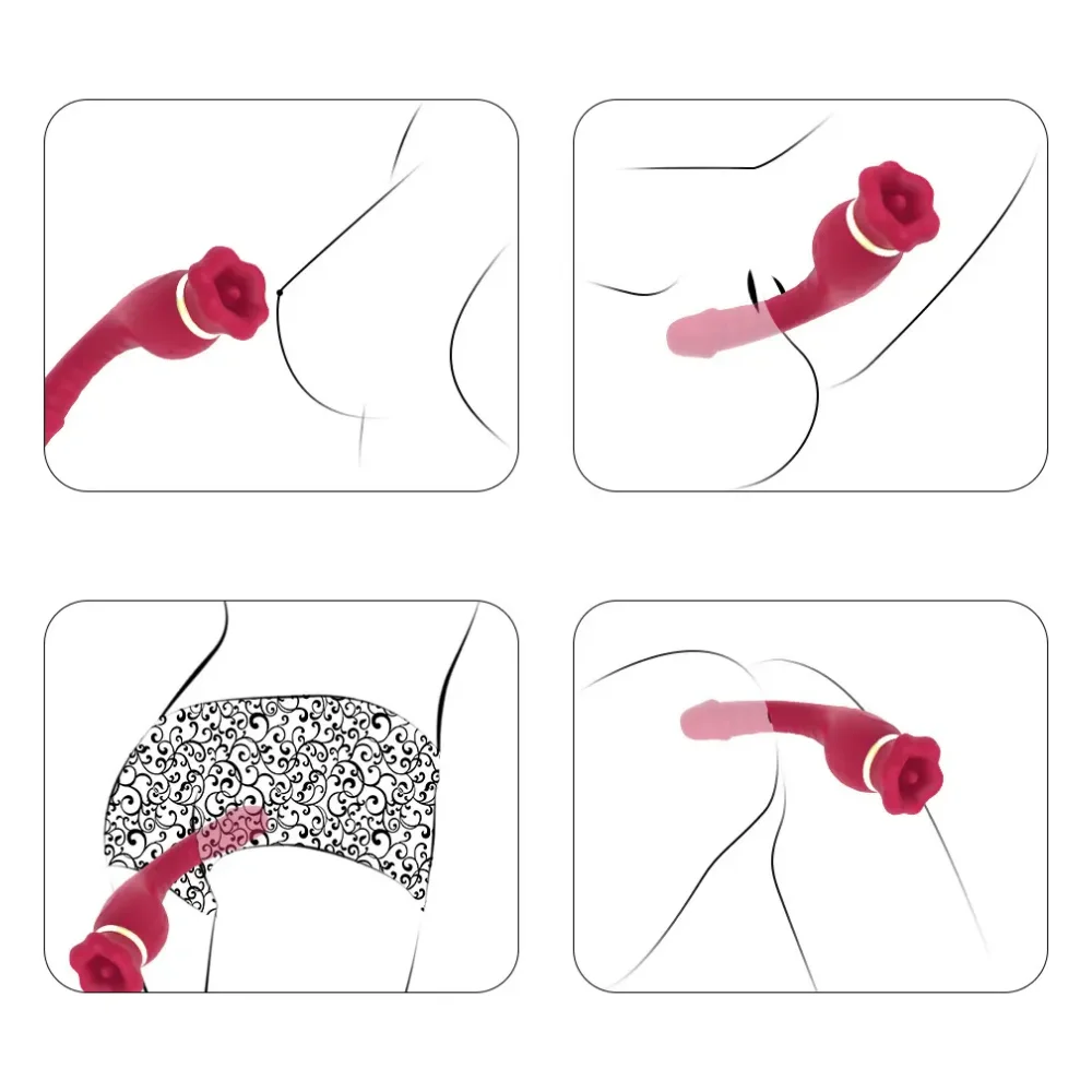 Vibrador Ponto G com Sucção e Língua Rotativa 360° (3417) recarregável — foto 2