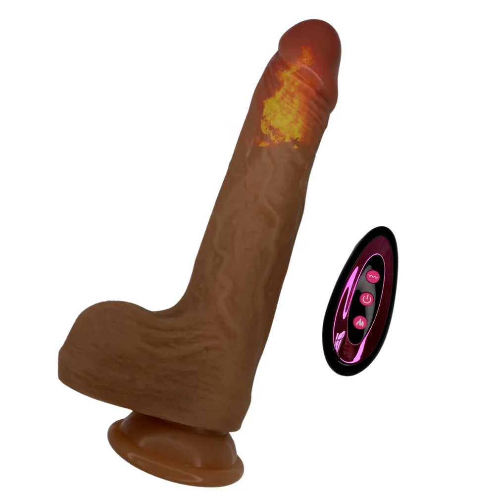 Pênis realístico silicone liquido com aquecimento e controle remoto 16cm (P6822) — foto 2