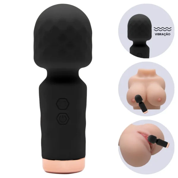 Hero -Mini Varinha Mágica com 10 intensidades (2149) recarregavél