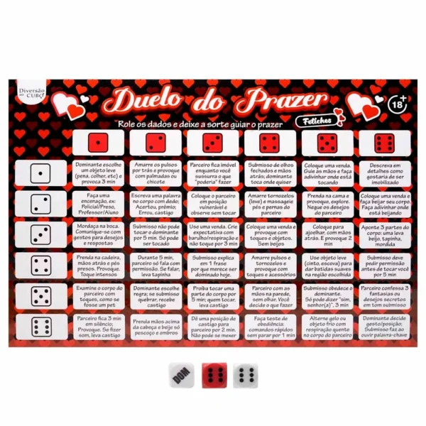 Jogo Duelo Do Prazer Fetiche Diversão Ao Cubo