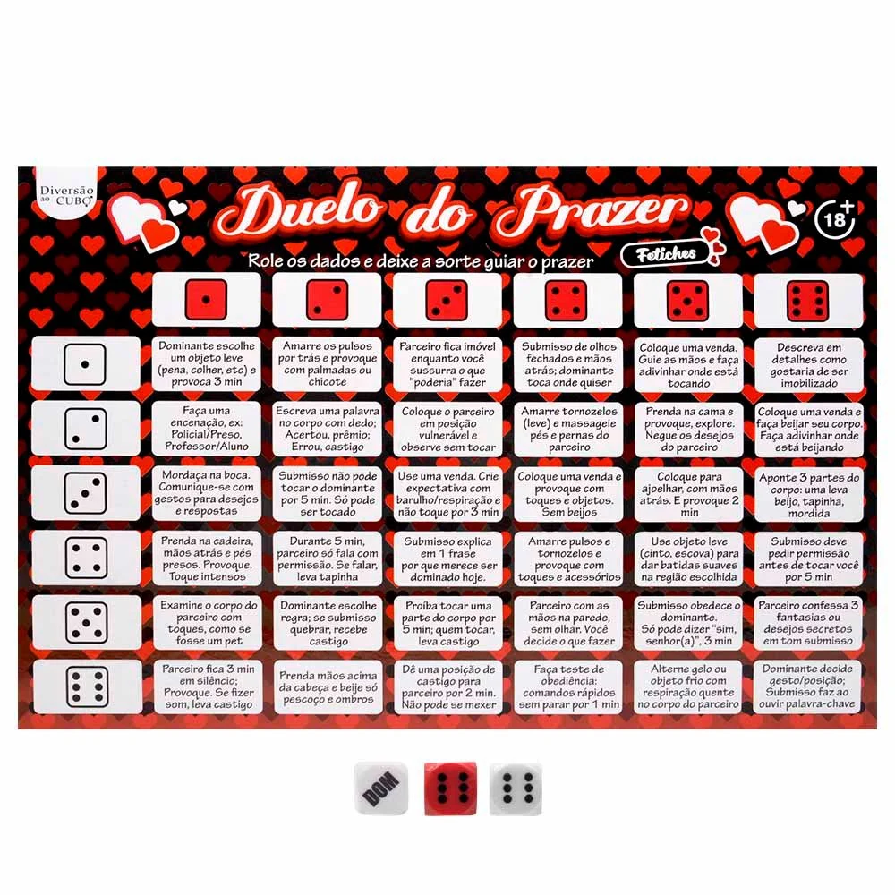 Jogo Duelo Do Prazer Fetiche Diversão Ao Cubo — foto 1
