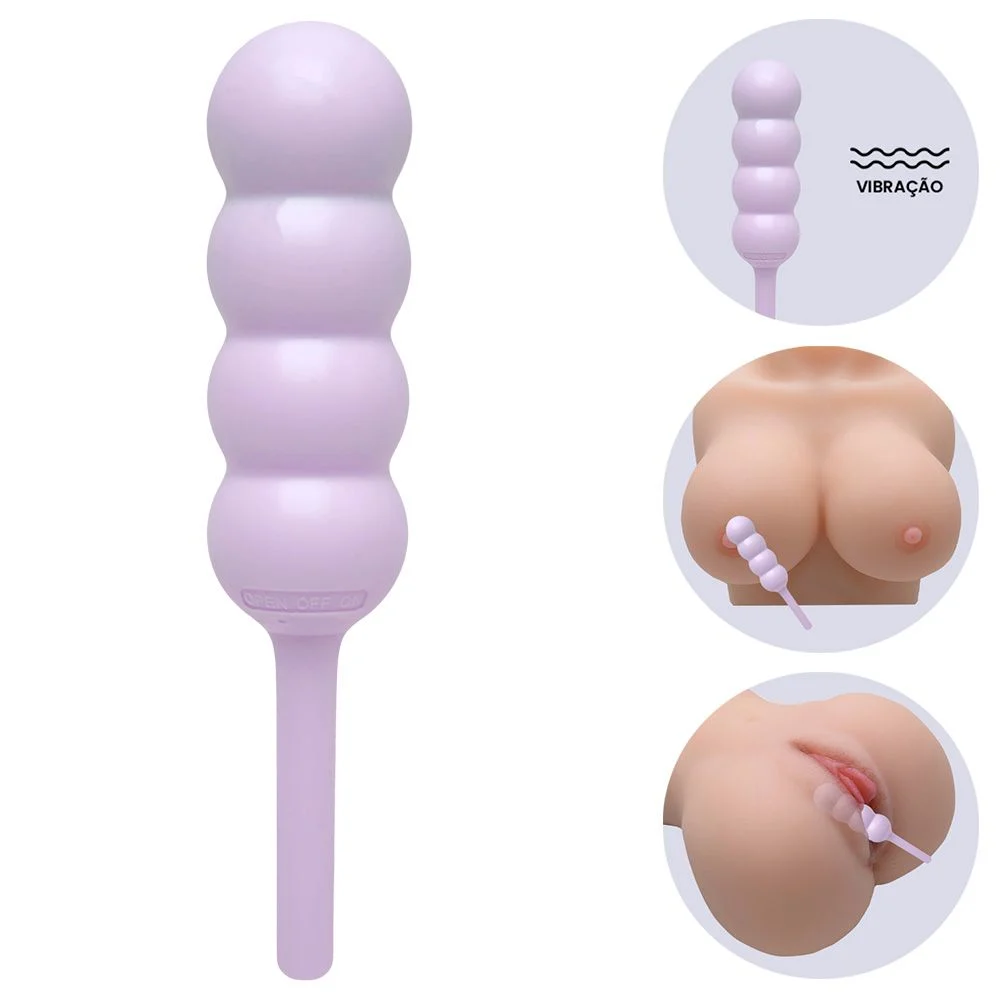 Vibrador Liso À Pilha Em Formato De Espeto — foto 1