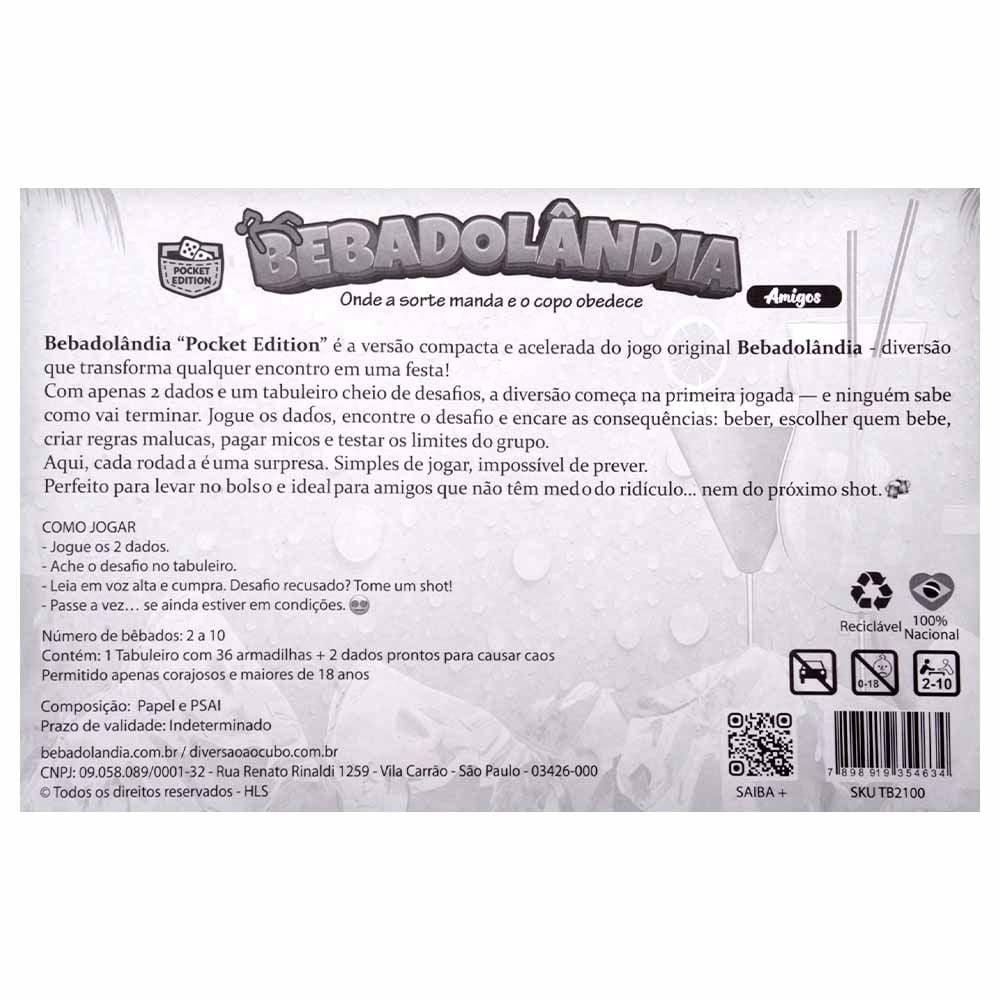Jogo Bebadolândia Tabuleiro Pocket Diversão Ao Cubo — foto 2