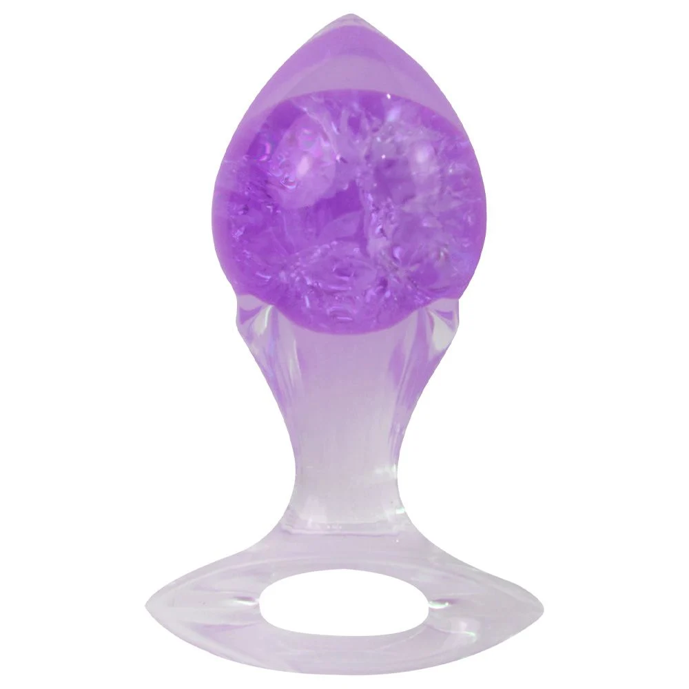 Plug Anal M Seta Esfera Vidro 9,6 X 5,7Cm (PL147M) — foto 1