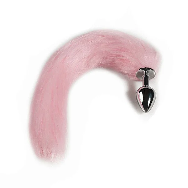 PLUG DE METAL COM RABO rosa - G — foto 1