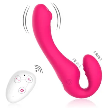 Vibrador de casal com pulsação e estimulador clitoriano (8231) verde — foto 1