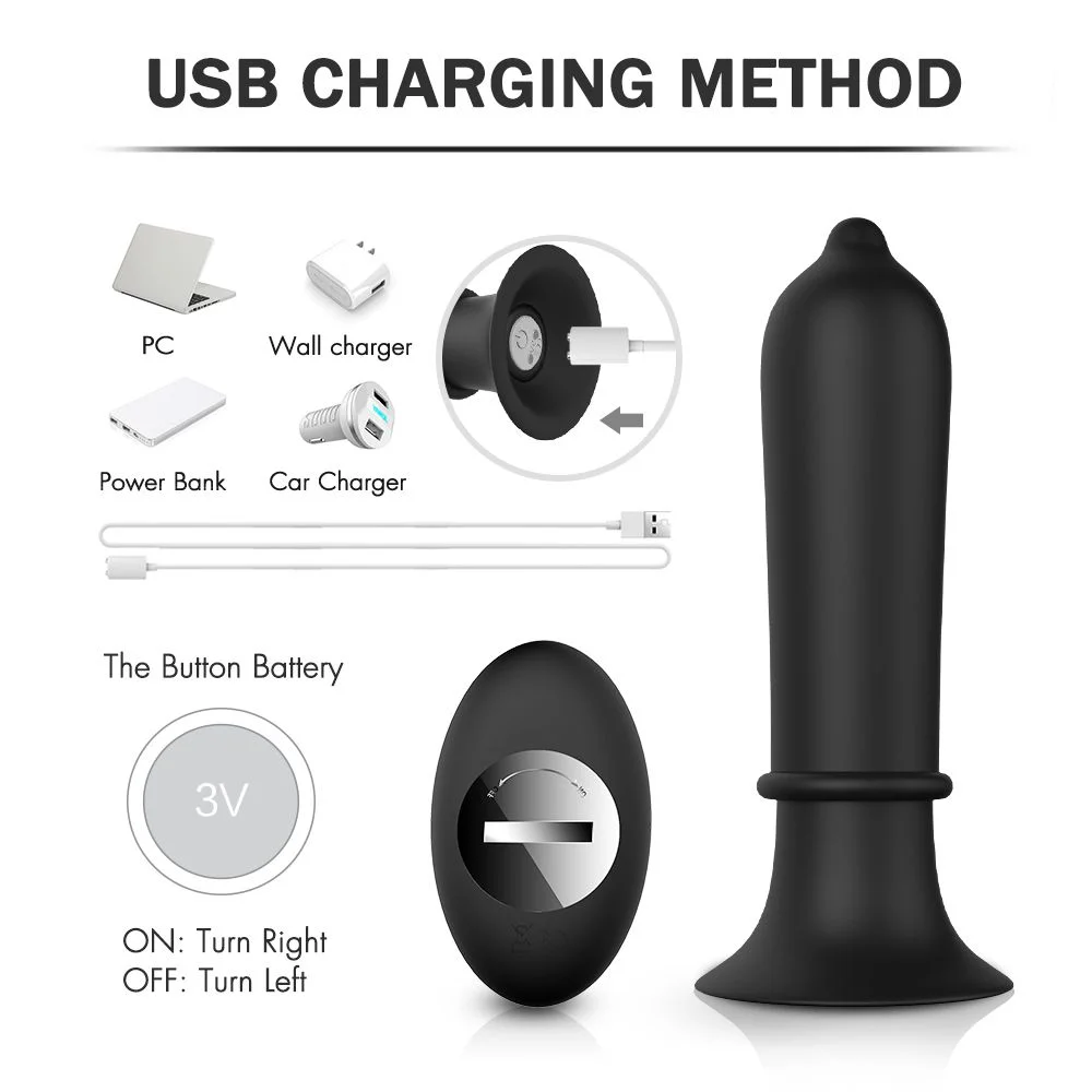 Plug Anal com Vibrador Bullet Controle Remoto (S108-2) — foto 5