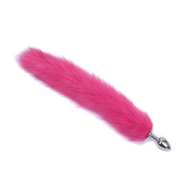 PLUG DE METAL COM RABO pink - M