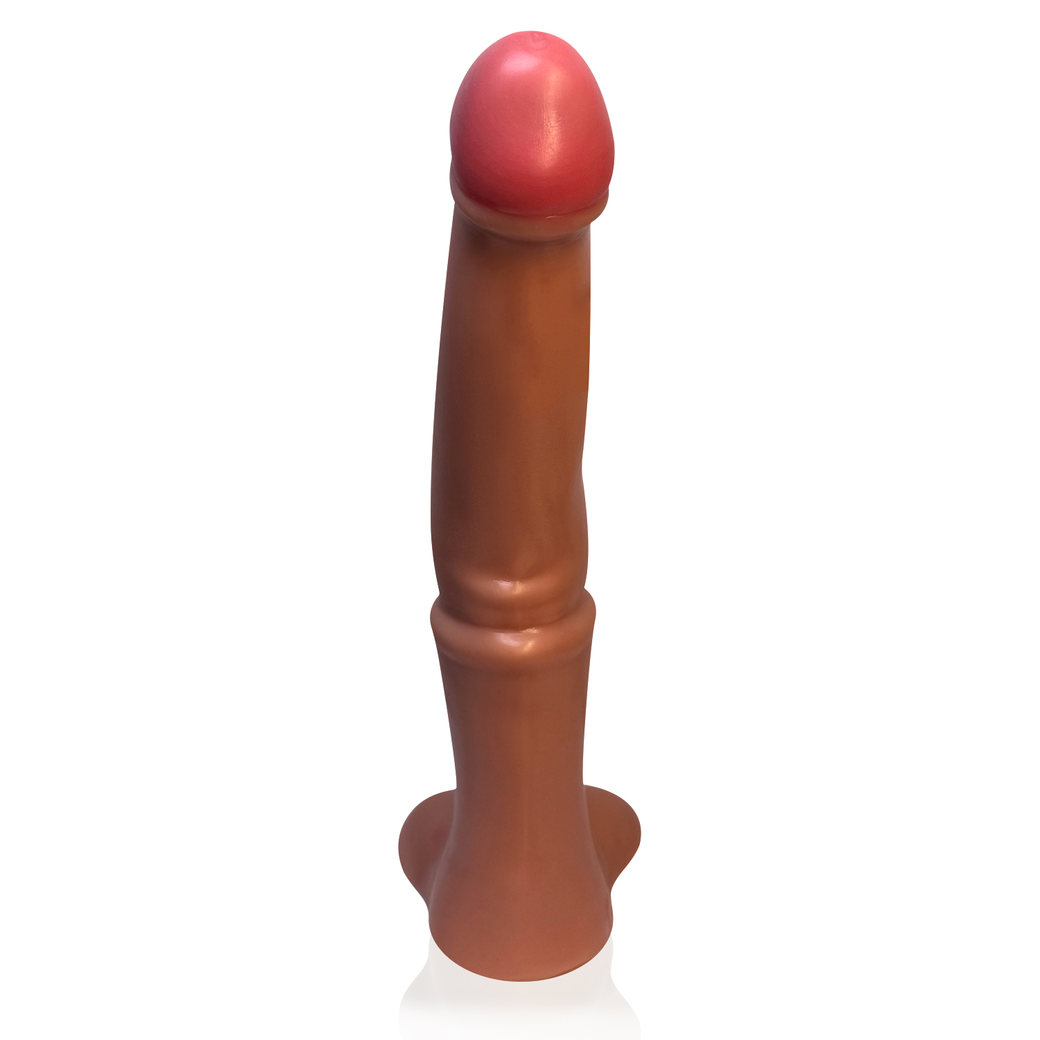 Pênis Poseidon 41x8,5cm com Ventosa Gigantesco Grosso Flexível com Escroto Marrom — foto 2
