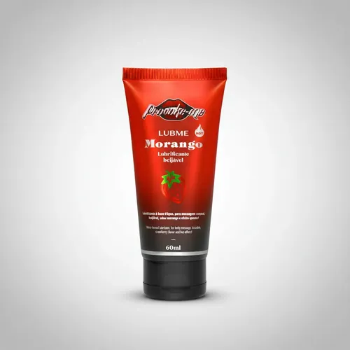 LUBME LUBRIFICANTE MORANGO HOT BEIJÁVEL 60ML — foto 1