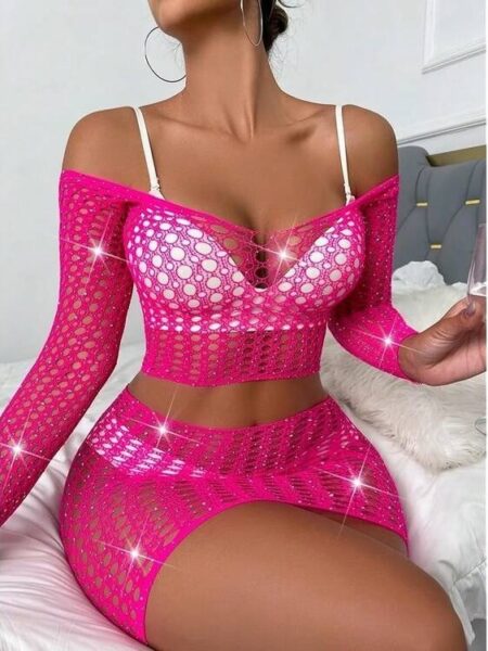 Conjunto Arrastão Fashion Com Strass Babi Vibe Toys
